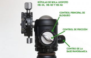 Control de fricción rótula Leofoto NB-34, NB-40, NB-46