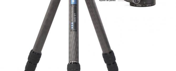 Tripode Leofoto LS-324C en carbono 10x hasta 1300mm de altura