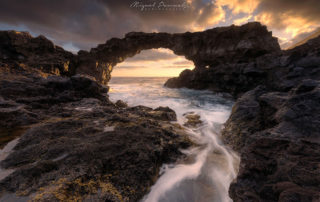 Miguel Pascual Mejías foto playa y arco con trípode Leofoto