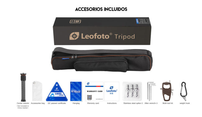 Leofoto LS-285C+LH-36 Trípode con rótula y accesorios