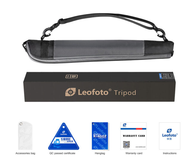 Monopie de carbono Leofoto MP-364C con bolsa y accesorios