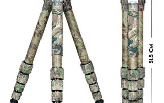 Trípode de carbono Leofoto LS-365CEX Full Camo altura plegado