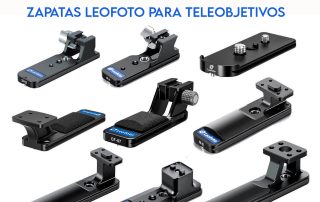 Zapatas Leofoto para teleobjetivos y soportes de cámara