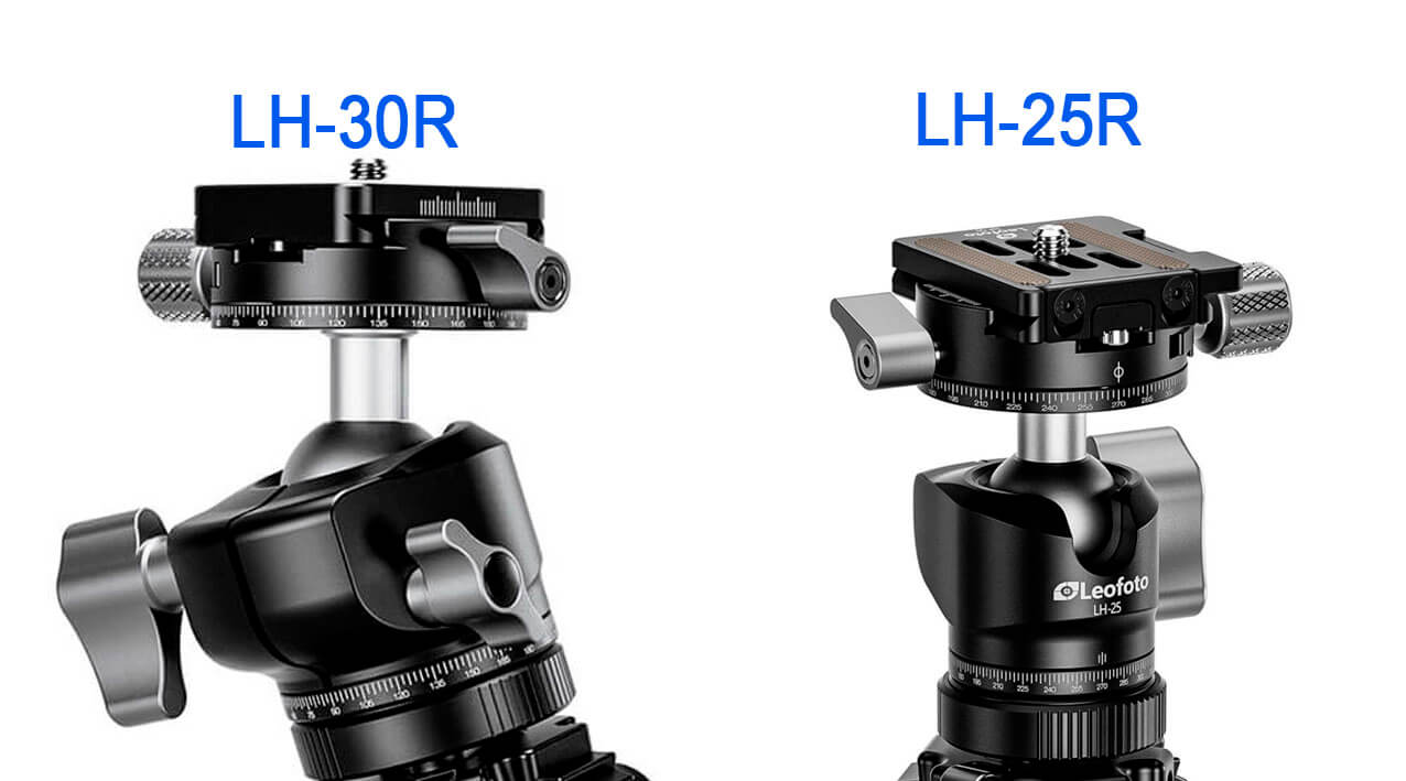Diferencias en el tamaño de las rótulas LH-30R y LH-25R de los trípodes Azure Rotulas LH-30r y LH-25R