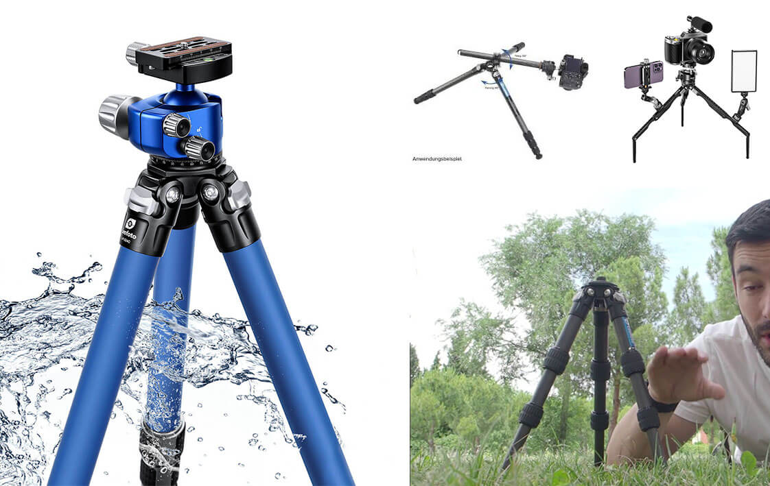 Trípode para paisaje, viaje y fotografía macro