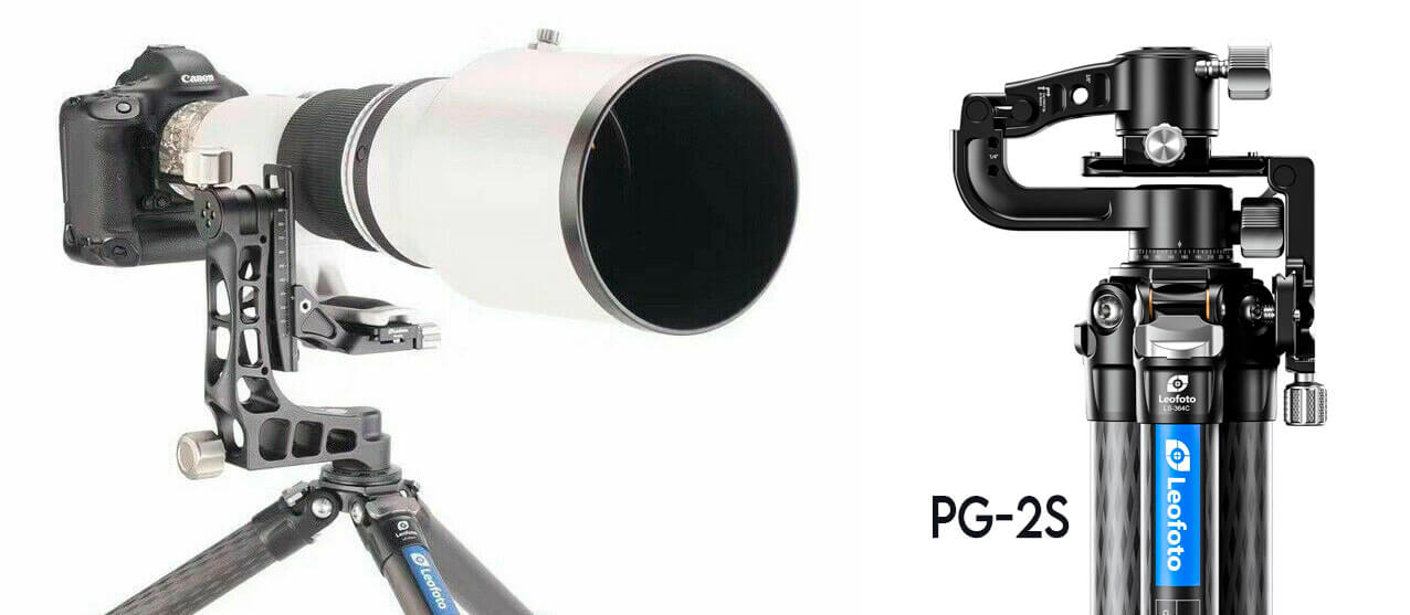 Rótula gimbal para fotografía de aves con teleobjetivo largo
