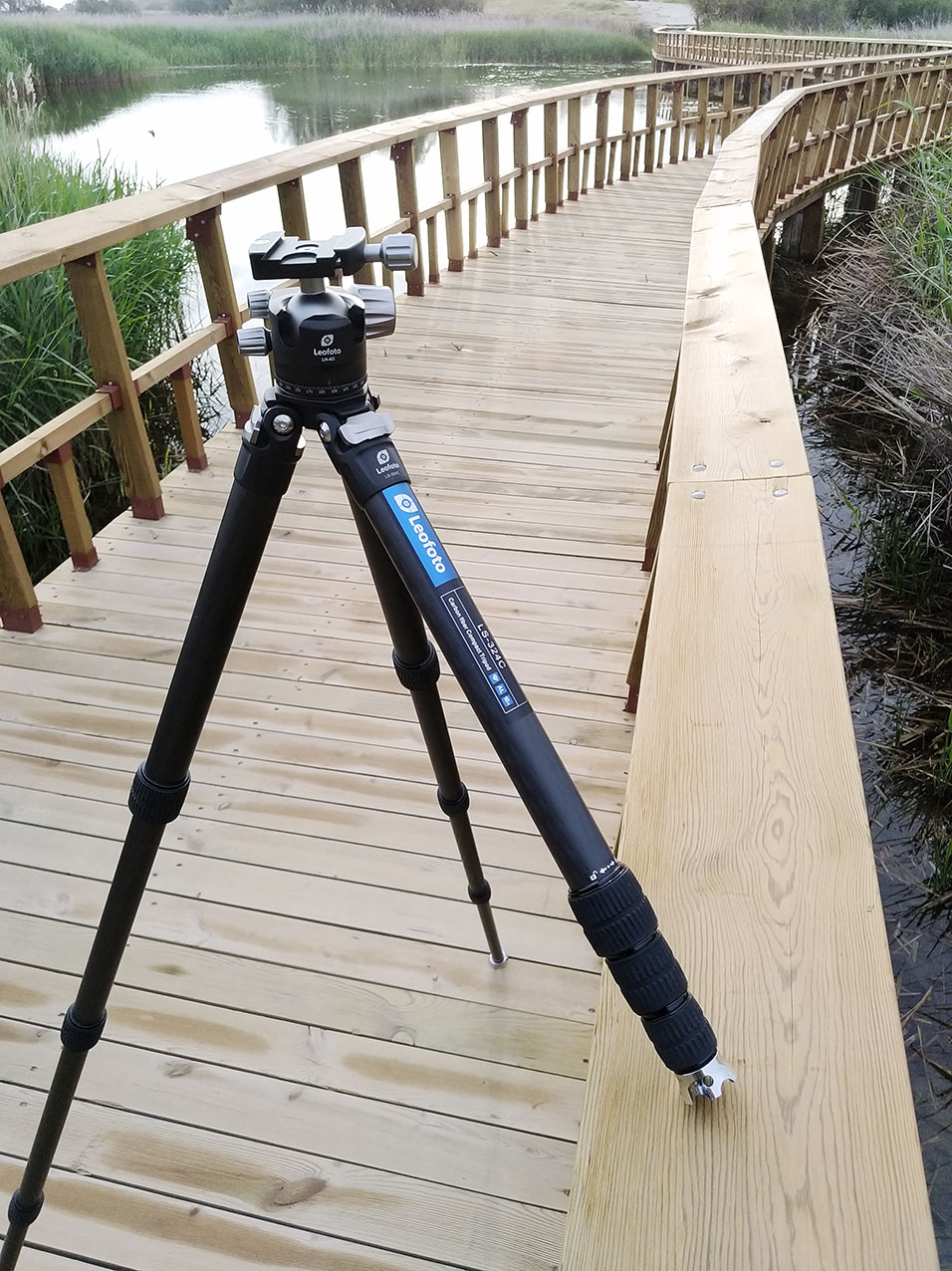 Trípode de fibra de carbono para fotografía de fauna